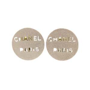 Chanel Earrings Logo Silver-Tone Metal #256883C50B